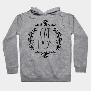 Cat Lady | Ornate | Black Hoodie